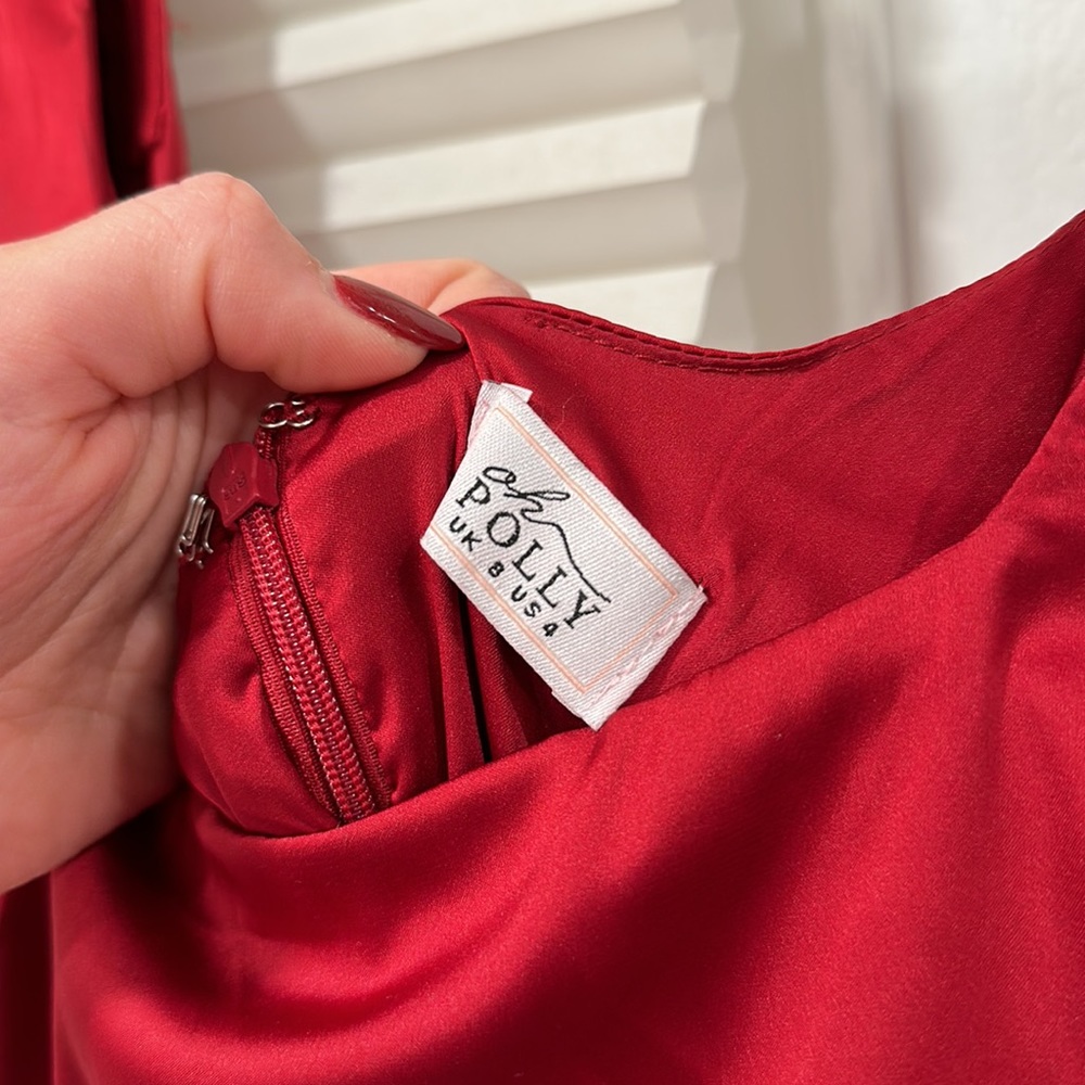 Oh Polly Red Long Sleeve Dress - Picture 5 of 5